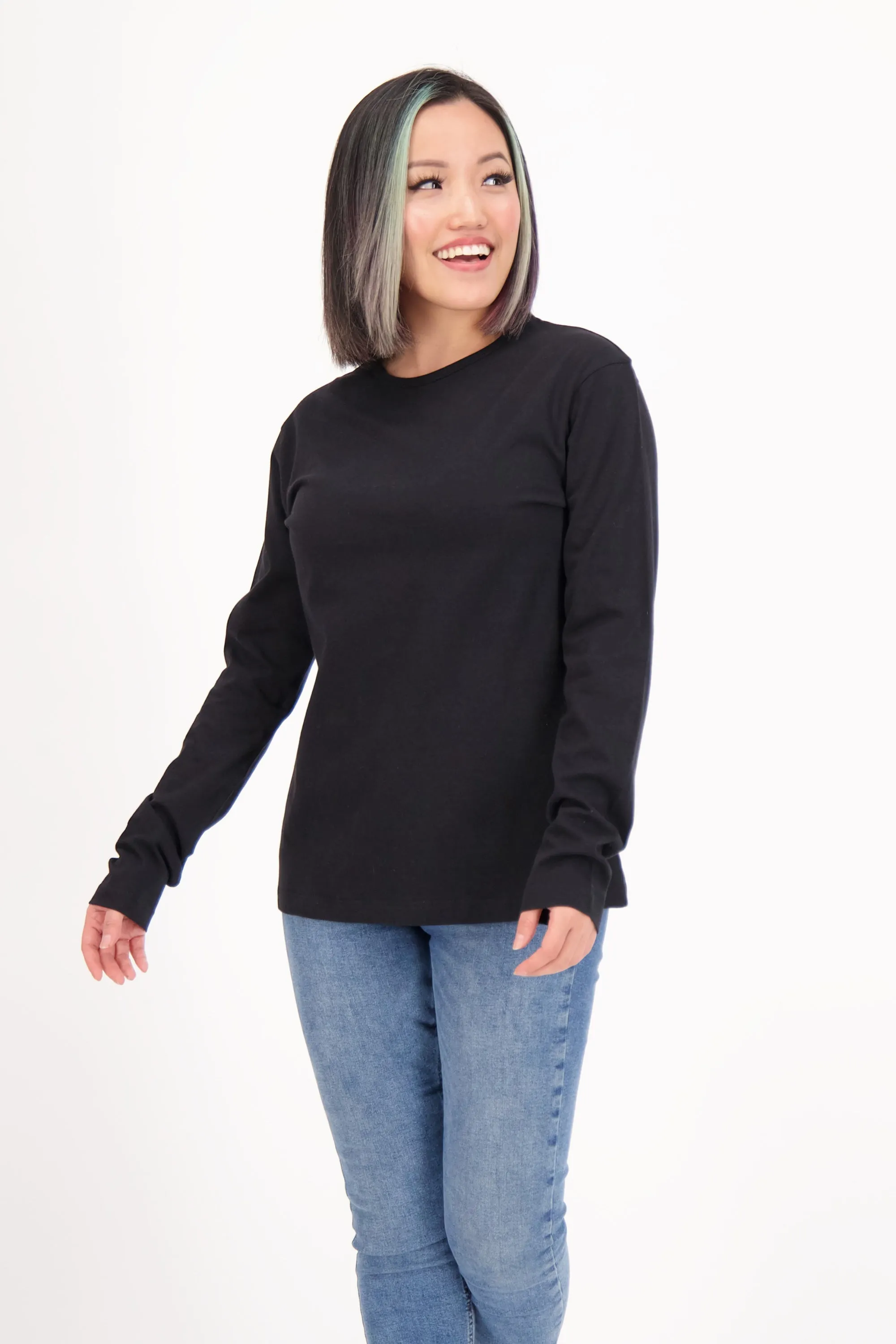 12-Pack Women's Long Sleeve Black & White | Organic Cotton, Sustainable & Super Soft