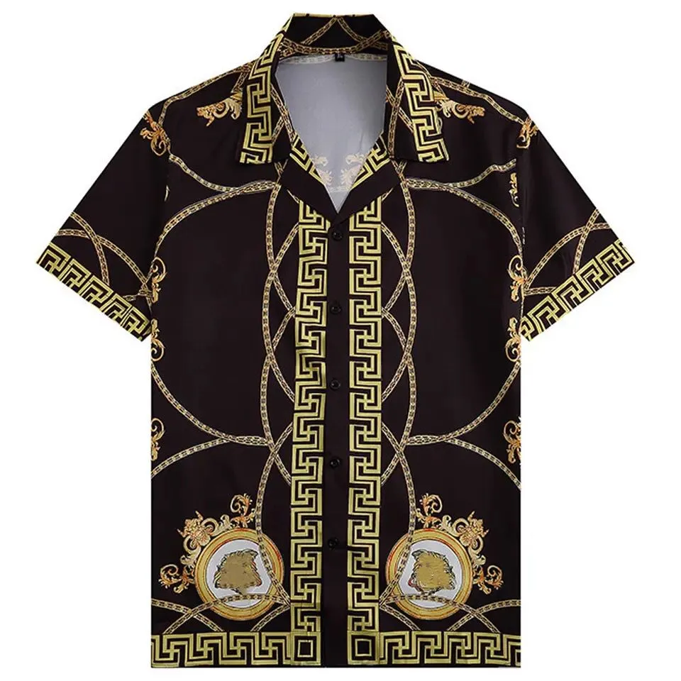 3D Ethnic Pattern Mens Shirt Short Sleeve African Style Man Top Tees Spring and Summer Clothes European and American Style S4431469