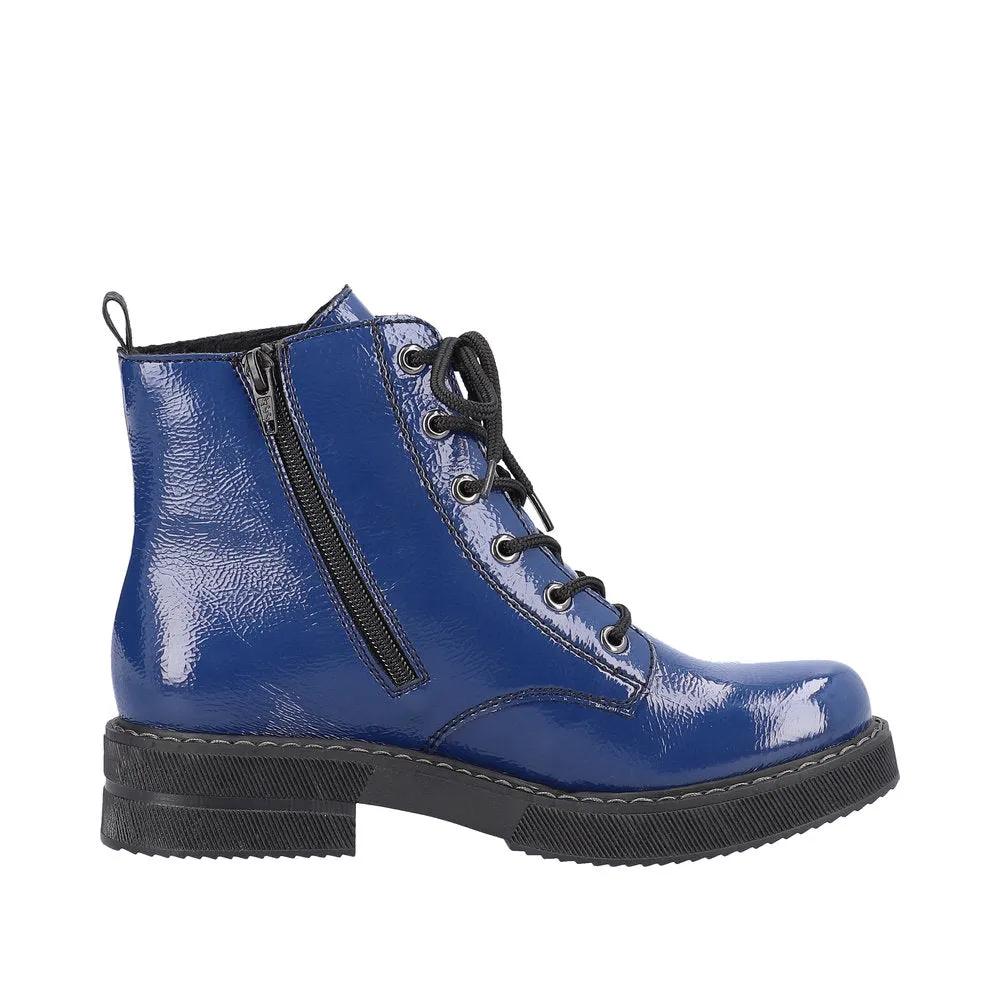 72010-15 Royal Blue Lace Up/Side Zip