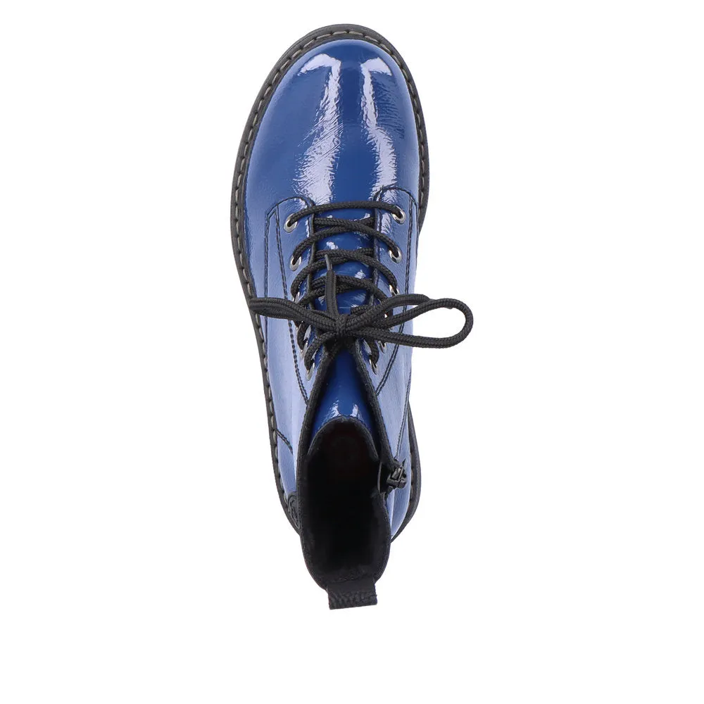 72010-15 Royal Blue Lace Up/Side Zip