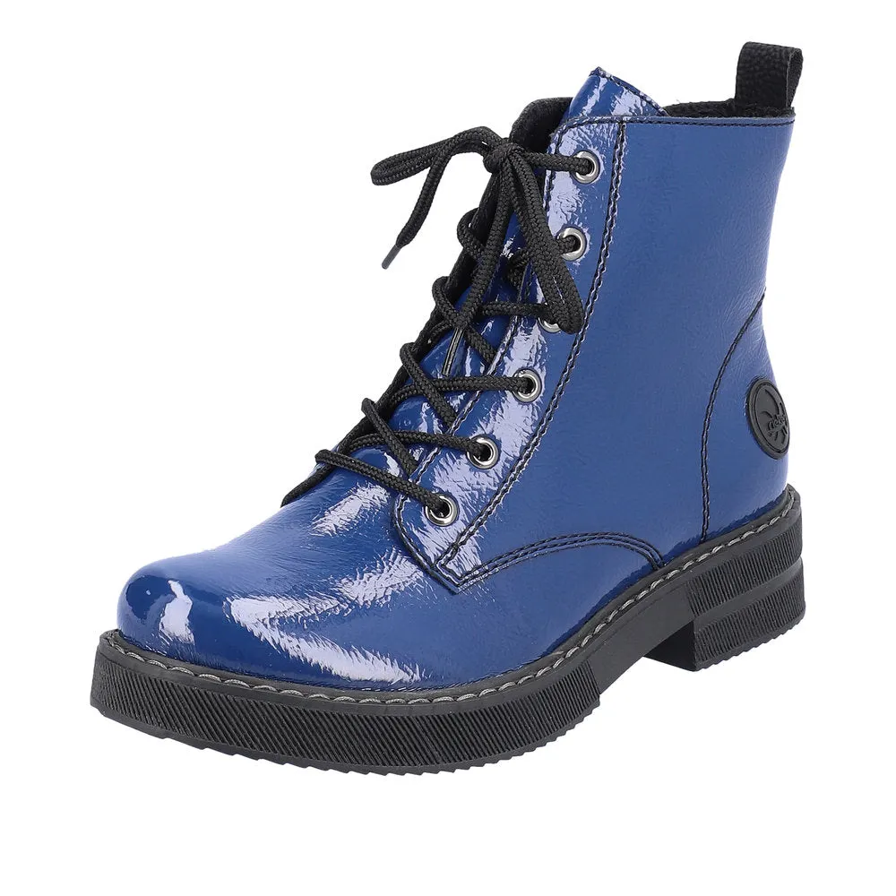 72010-15 Royal Blue Lace Up/Side Zip