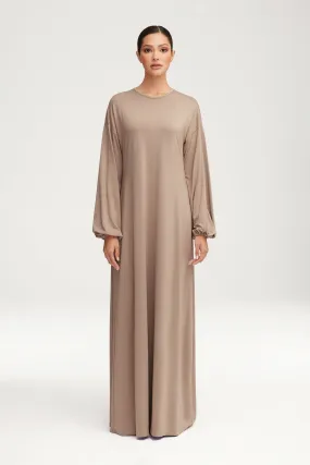 Afiyah Jersey Maxi Dress - Taupe