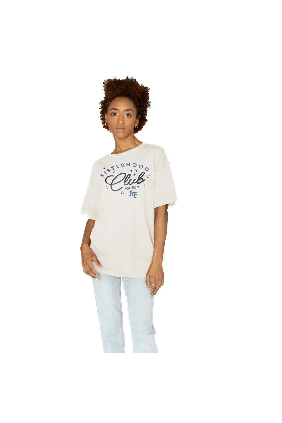 AIR FORCE FALCONS SISTERHOOD CLUB OVERSIZED CREWNECK TEE