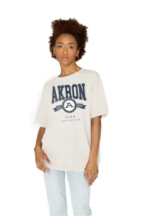 AKRON ZIPS GET GOIN' OVERSIZED CREW NECK TEE