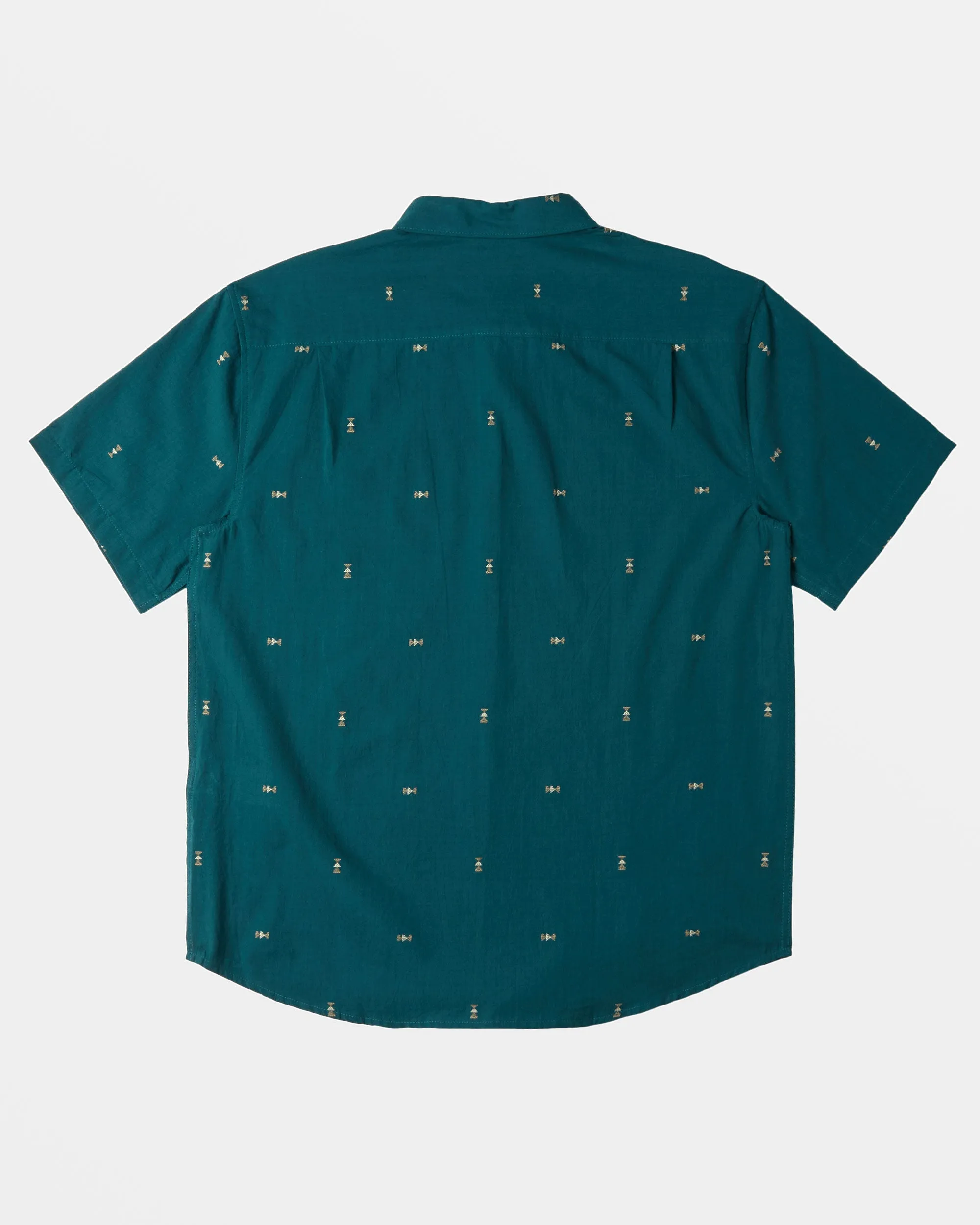 All Day Jacquard Short Sleeve Shirt - Real Teal