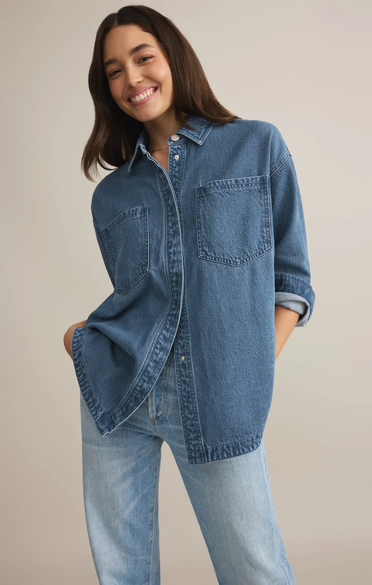 All Day Luxe Soft Denim Jacket