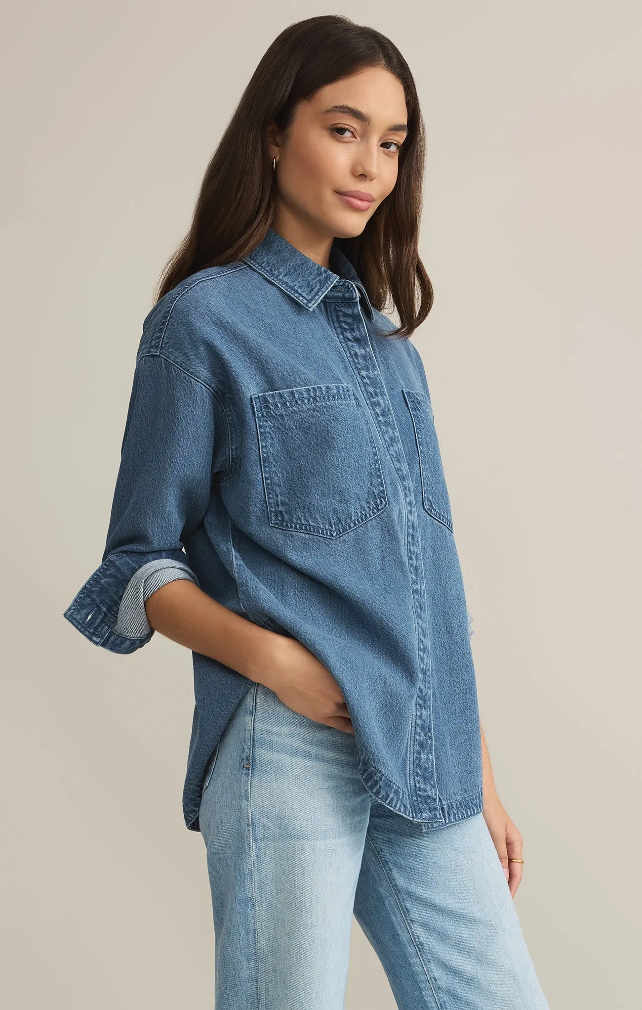 All Day Luxe Soft Denim Jacket