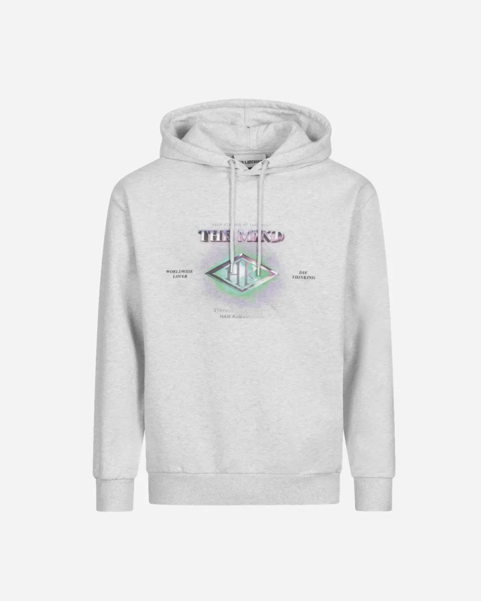 Artwork Hoodie - Light Grey Melange Galaxy