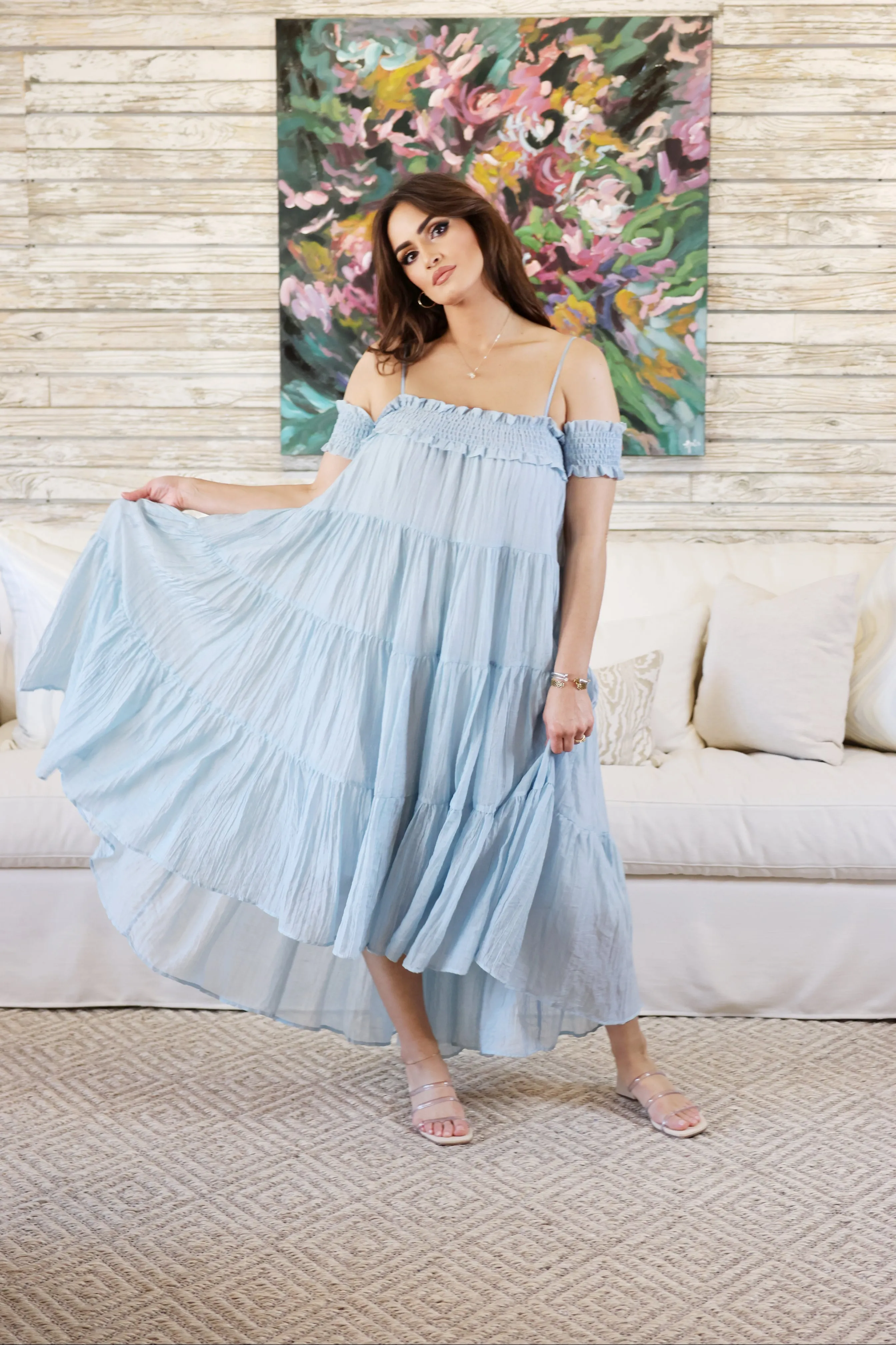 Ayla Off the Shoulder Maxi Dress