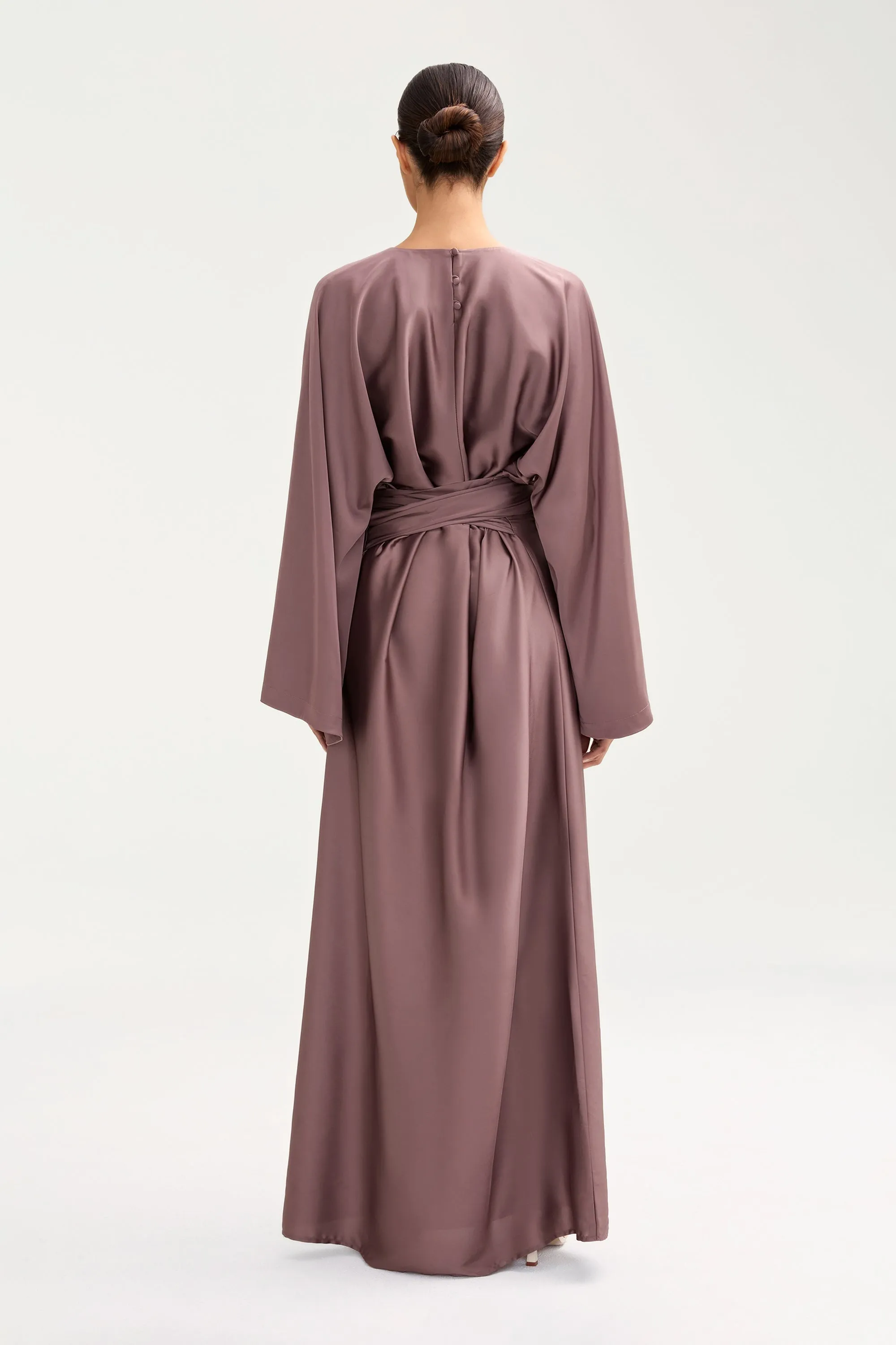 Batool Satin Maxi Dress - Deep Taupe