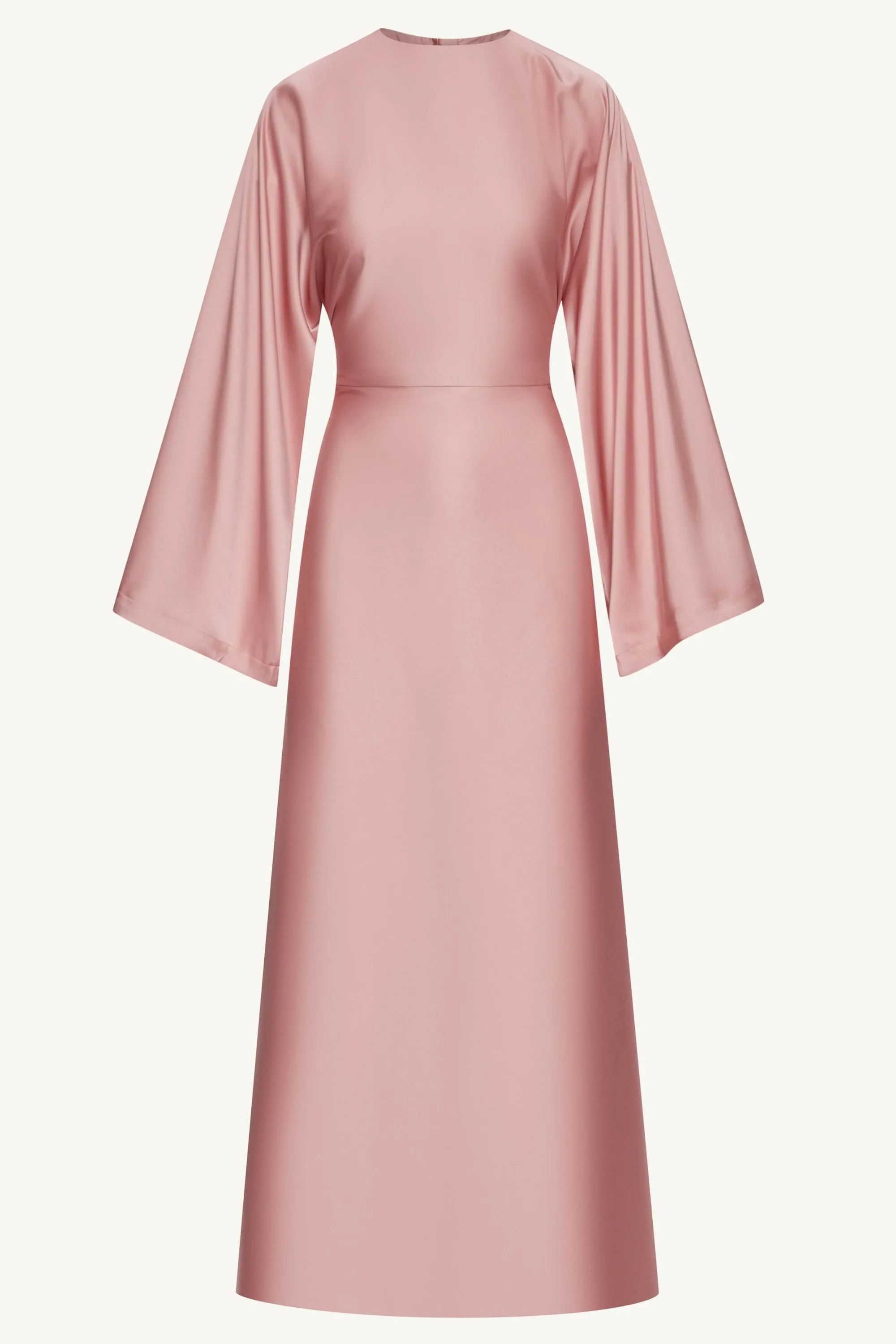 Batool Satin Maxi Dress - Pink Chai