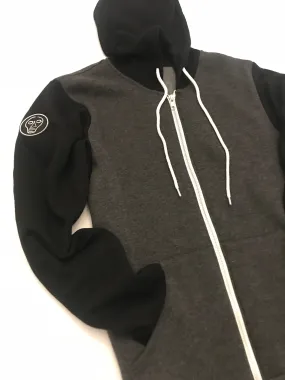 Black & Gray Zip-up Hoodie