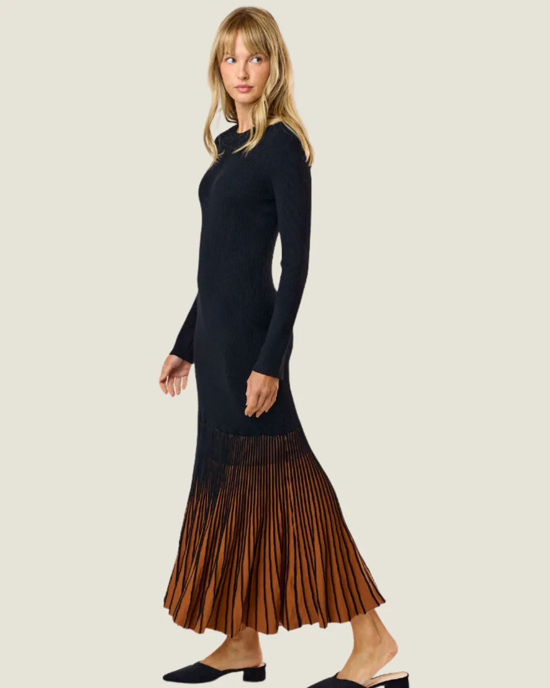 Black Long Sleeve Maxi Dress