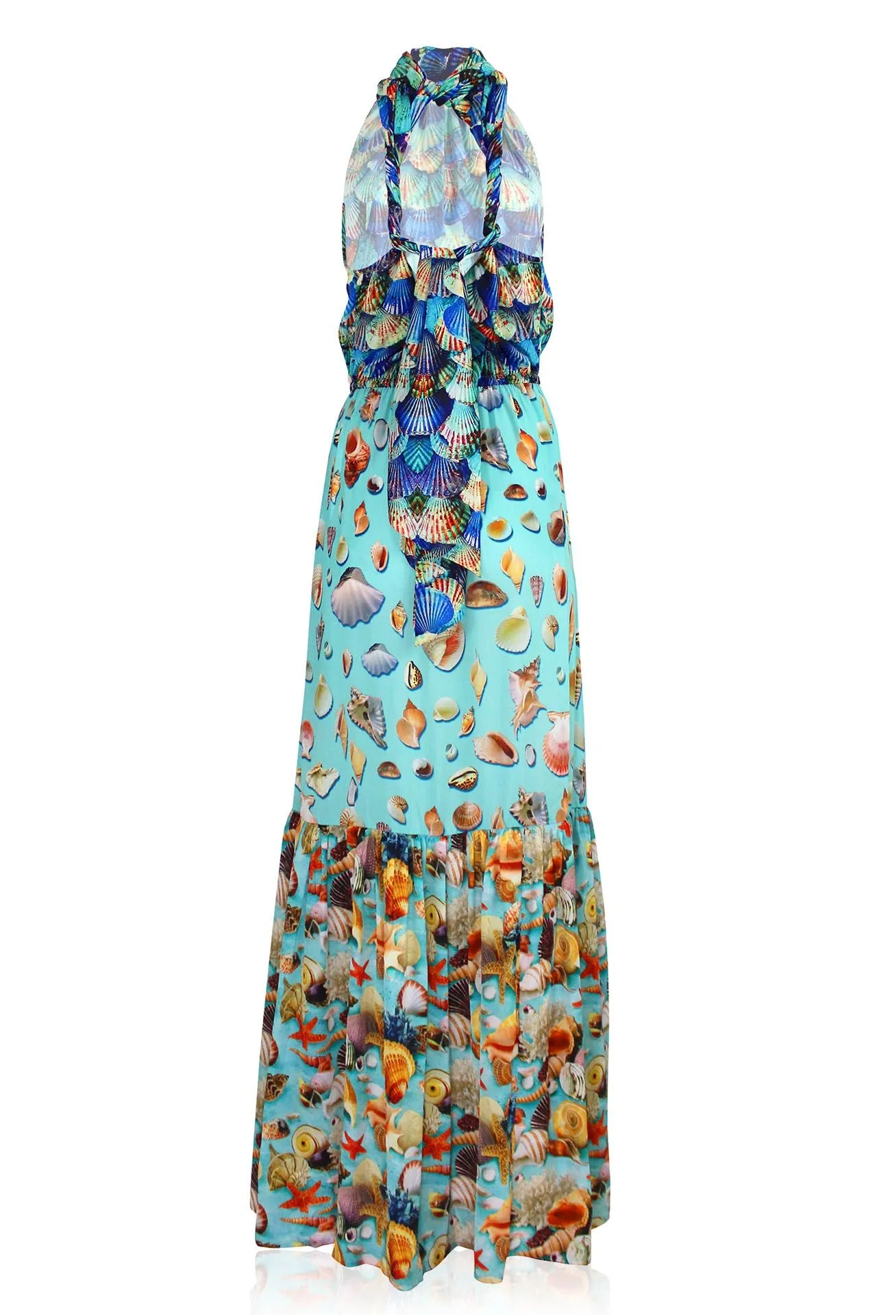 Blue Long Silk Dress For Women