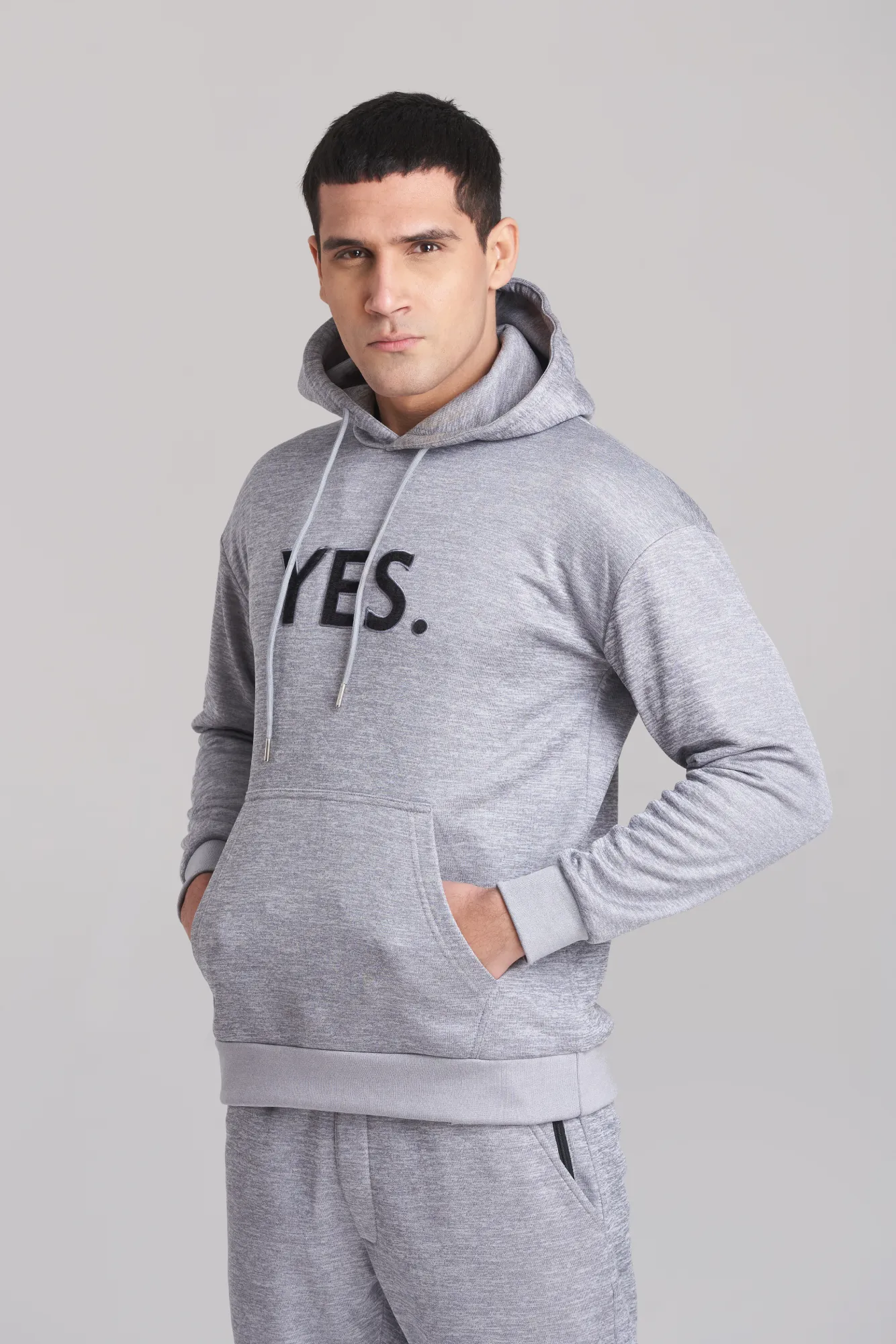 Braves-Vibes Gray Hoody Tracksuit - Men