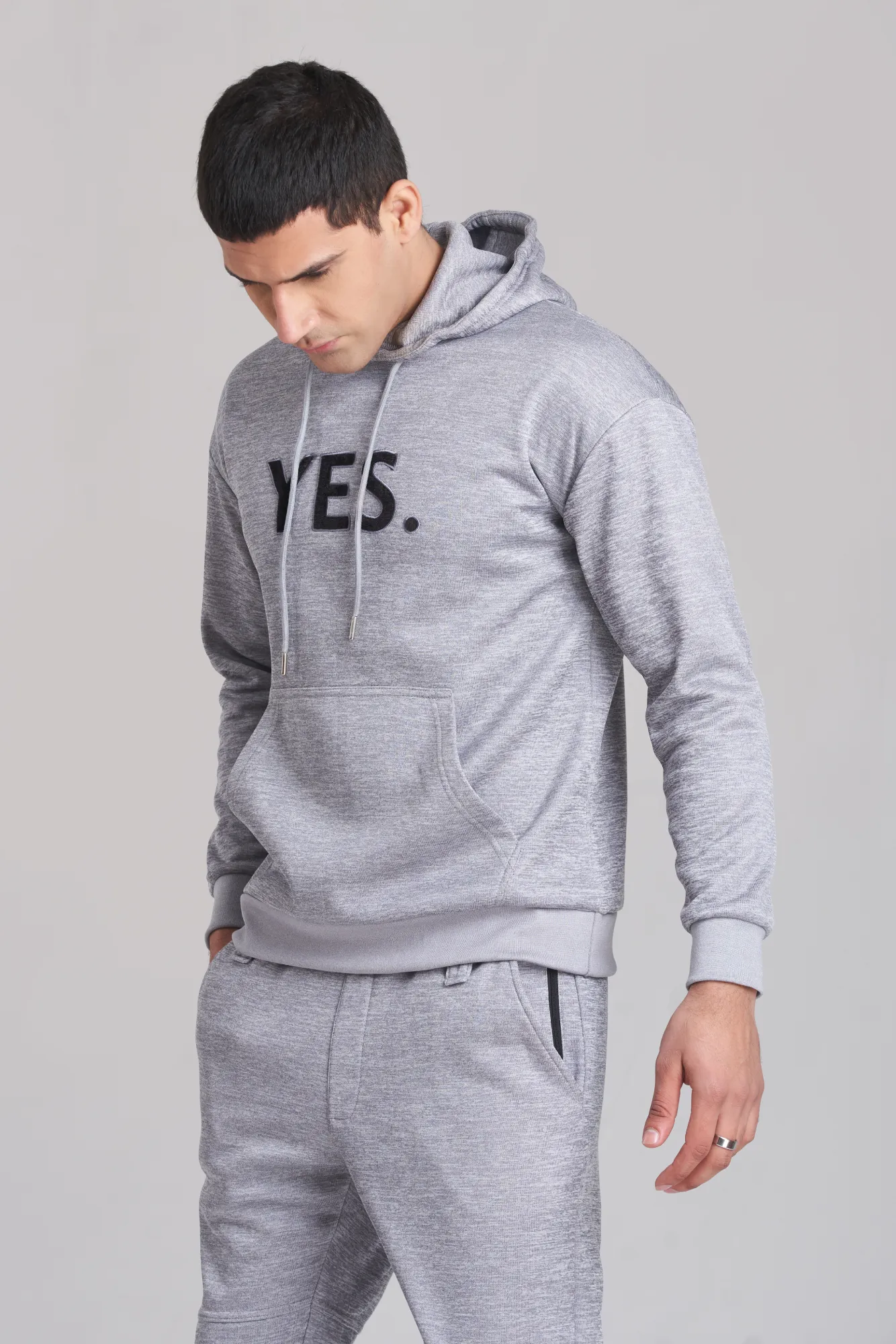 Braves-Vibes Gray Hoody Tracksuit - Men