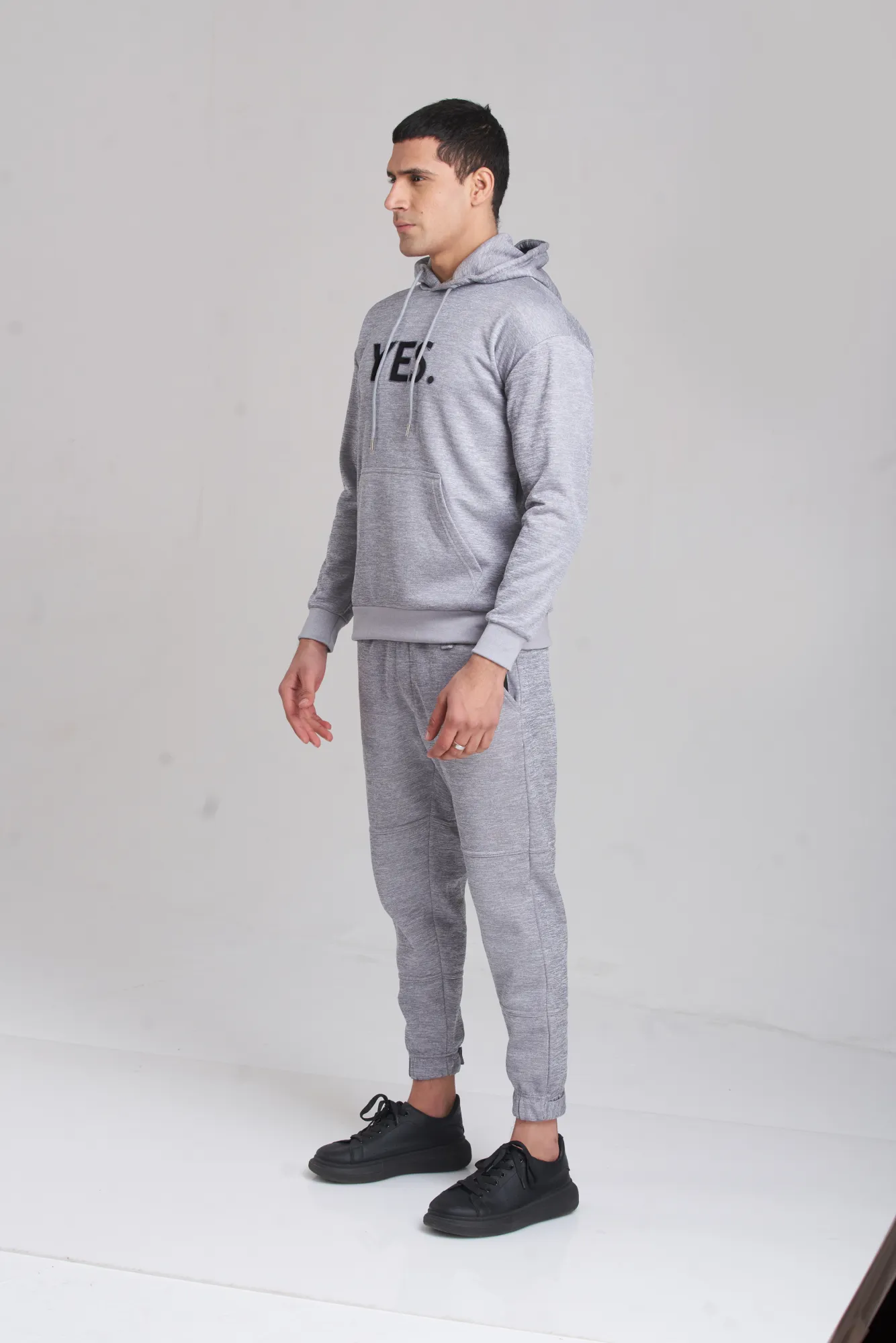 Braves-Vibes Gray Hoody Tracksuit - Men