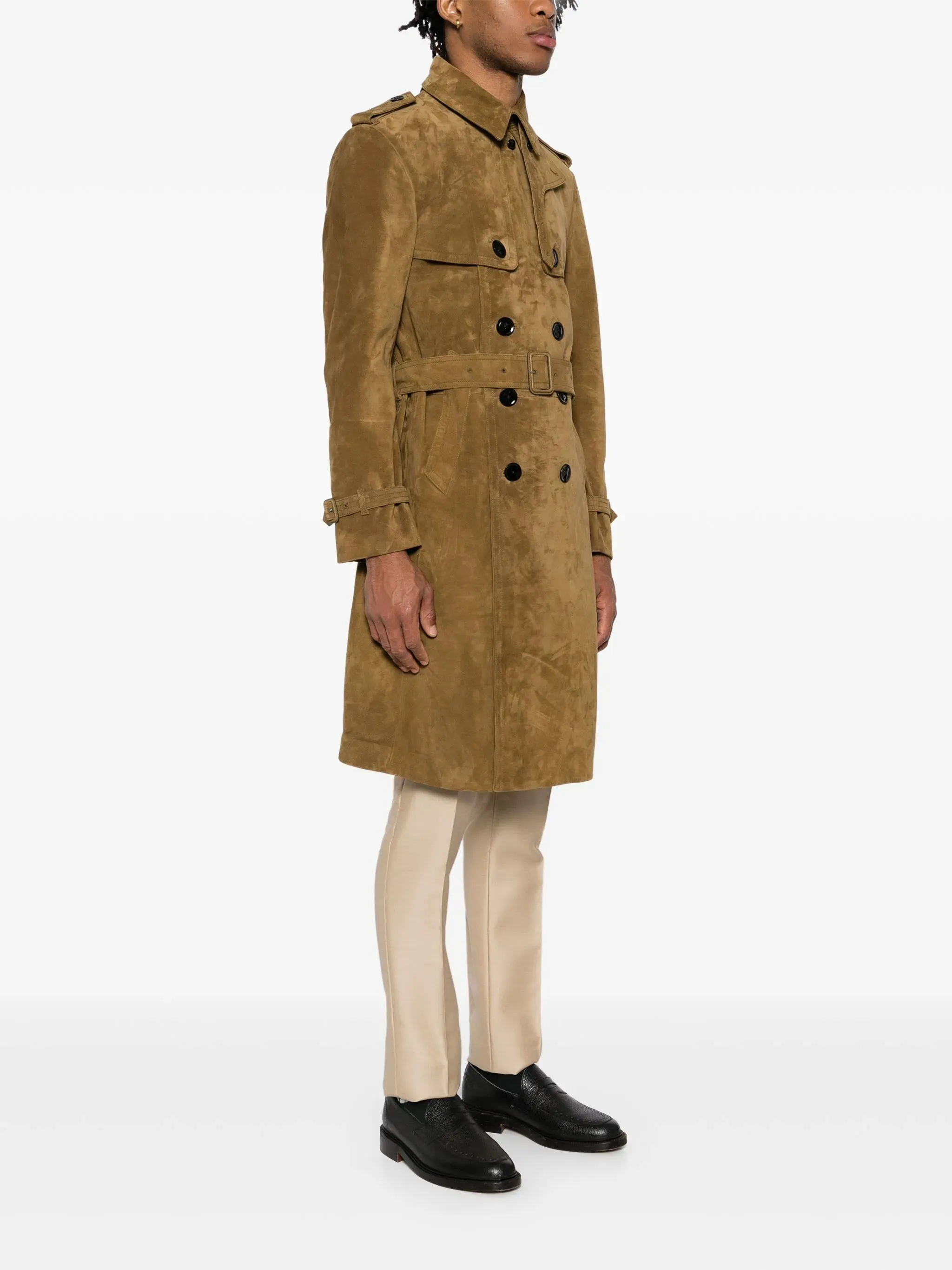 Buttery Suede Trench Coat