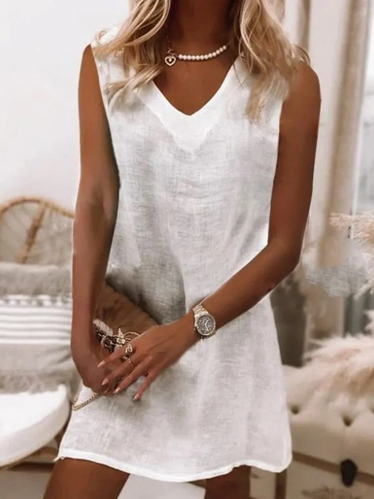 Button-Up Linen Romper