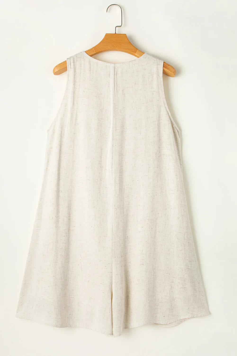 Button-Up Linen Romper