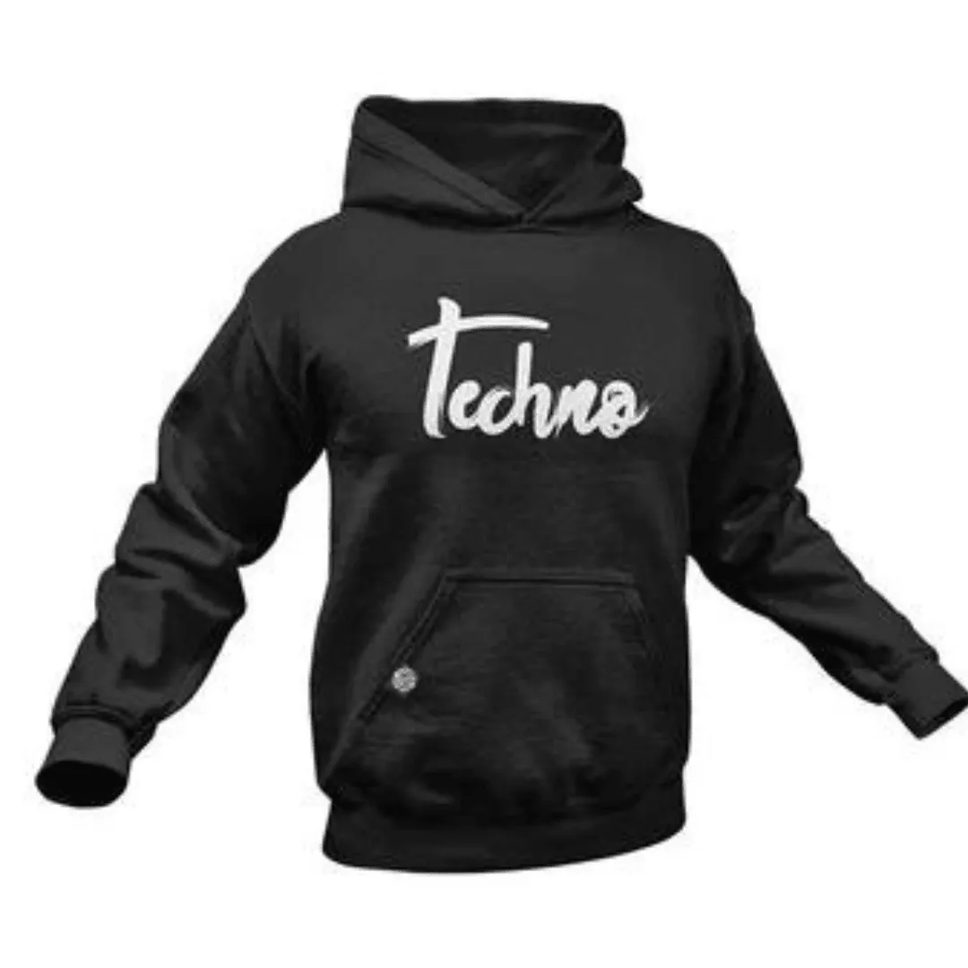 Calligraphic Techno Premium Hoodie (schwarz)