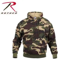 Camo Pullover Hooded Sweatshirt Woodland Camo