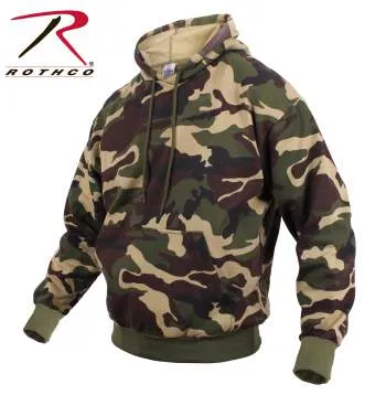 Camo Pullover Hooded Sweatshirt Woodland Camo