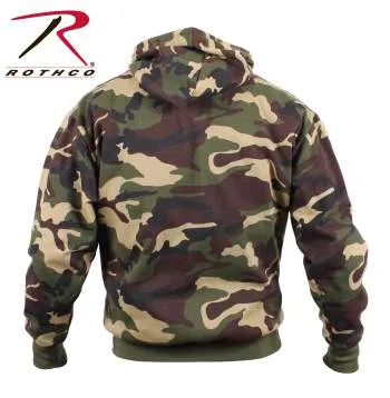 Camo Pullover Hooded Sweatshirt Woodland Camo