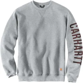 Carhartt Crewneck Graphic Logo Pullover, Light Gray