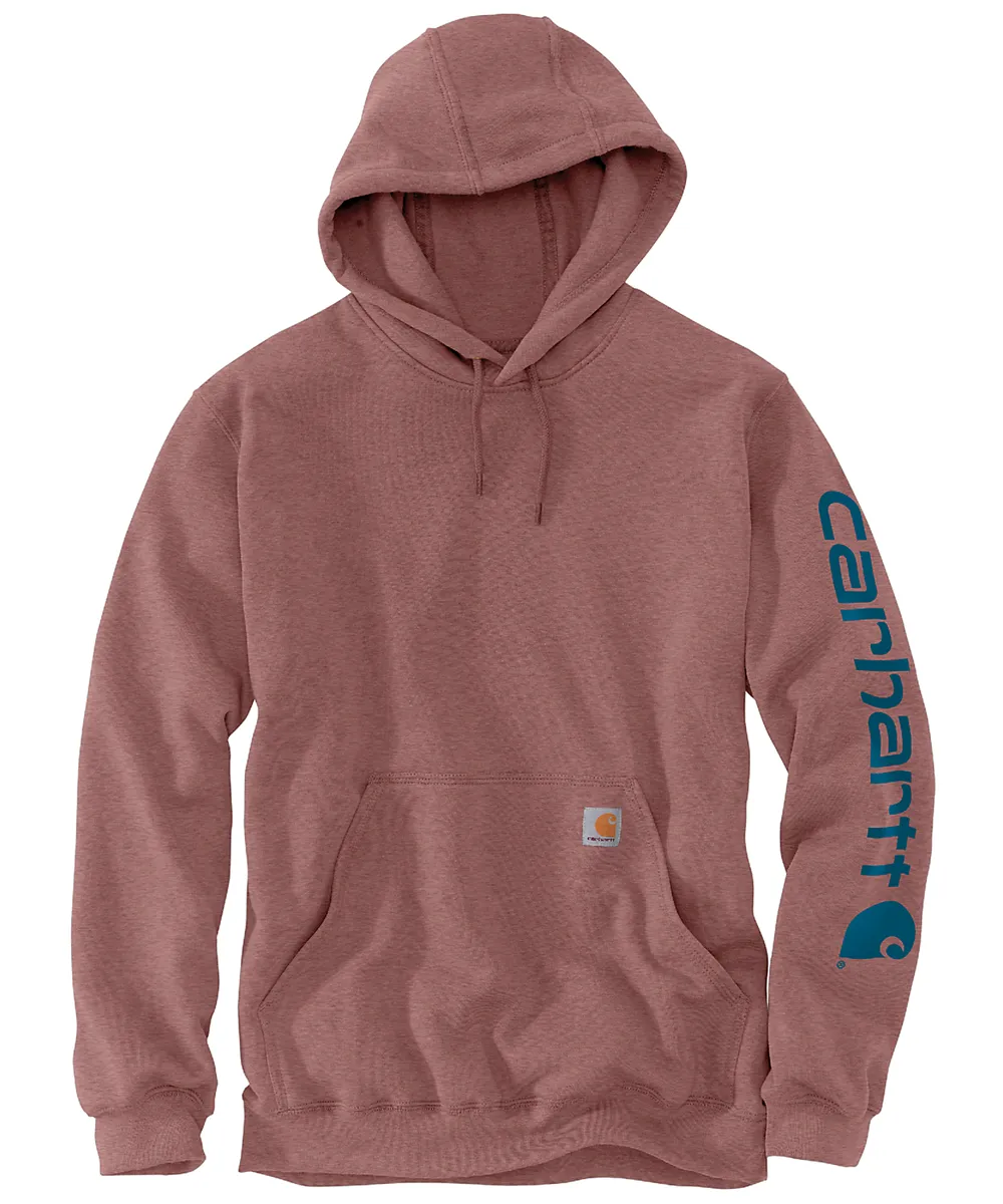 Carhartt Midweight Logo Hooded Sweatshirt - Apple Butter Heather