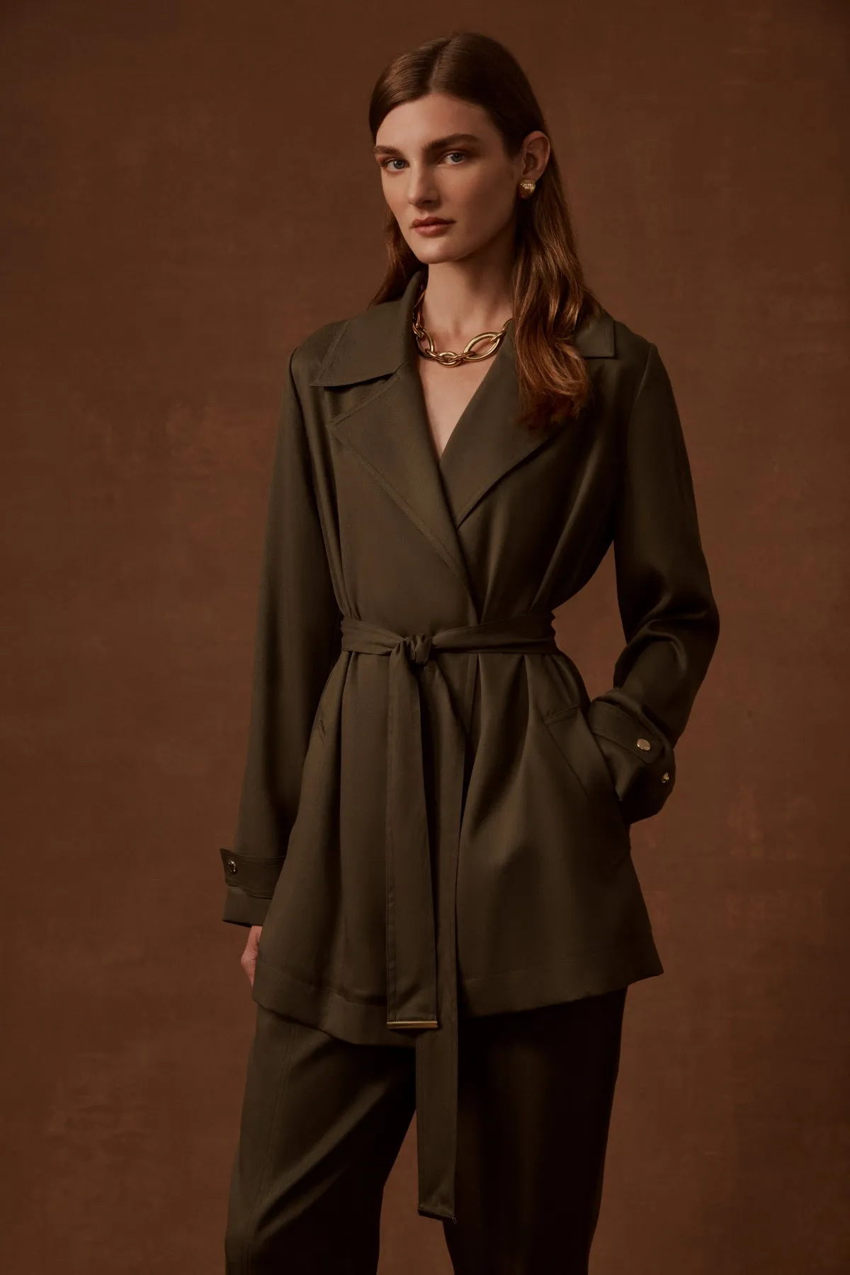 Carmen Tencel Trench - Khaki