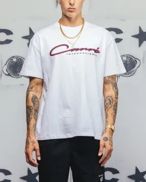 Carre Race Script T-Shirt White