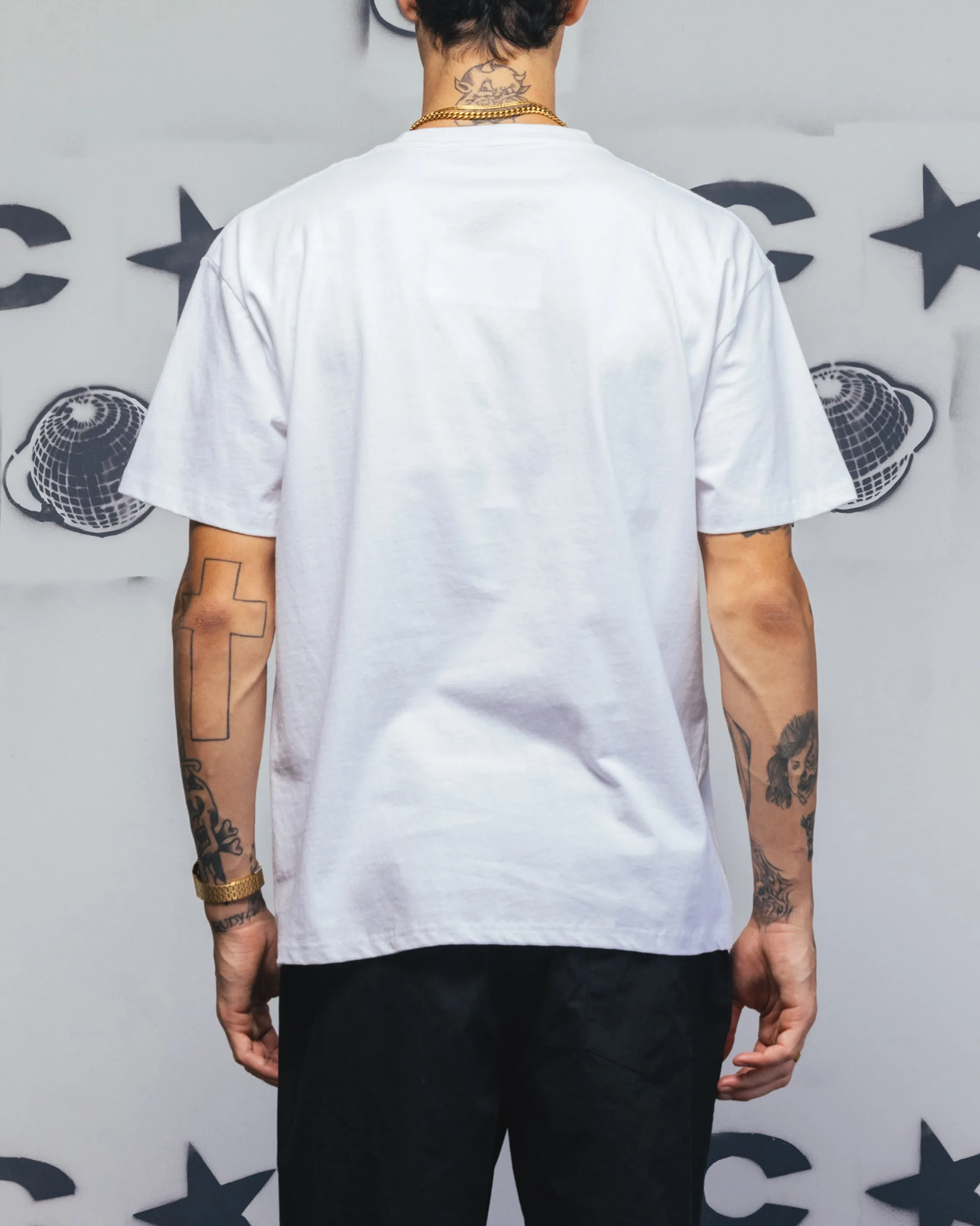 Carre Race Script T-Shirt White