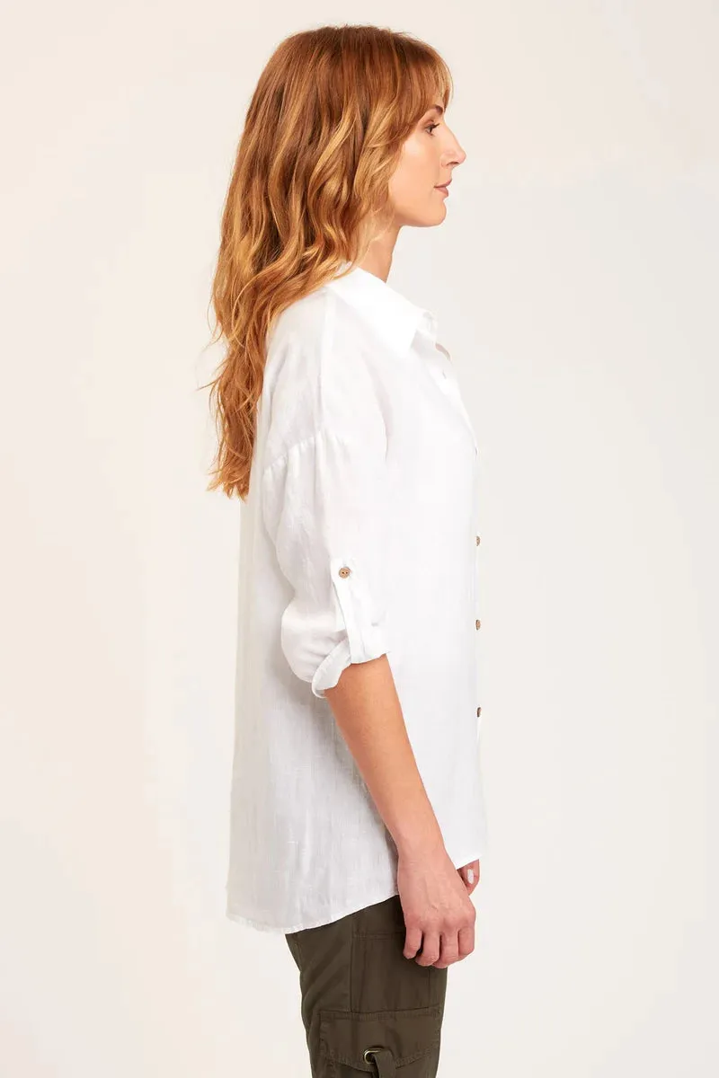 Carrie Button Up - White