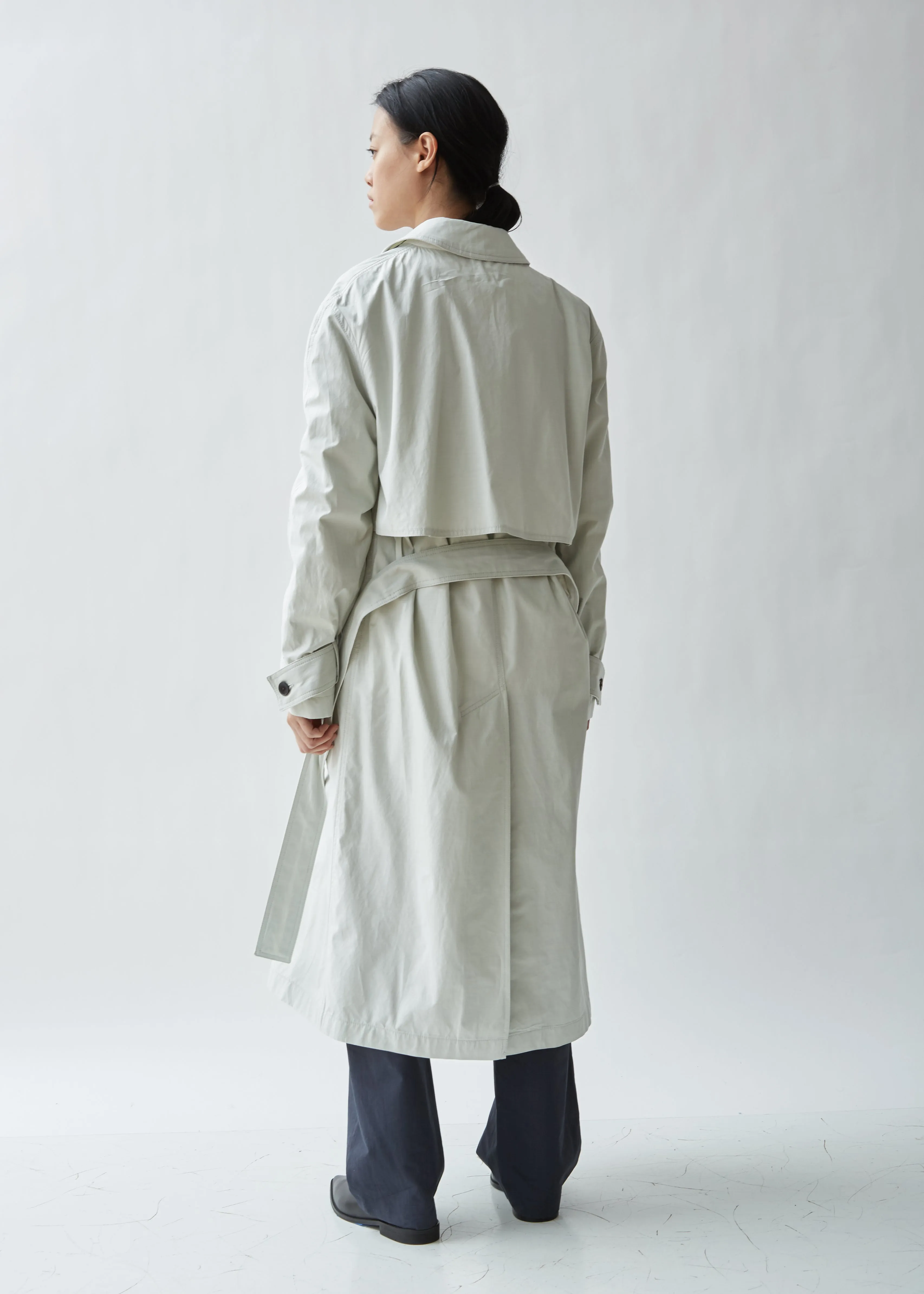 Chalk Canvas Trench Coat