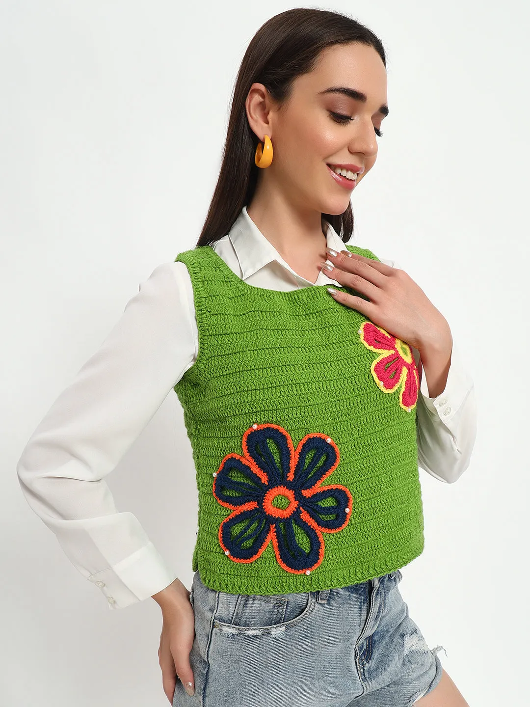 Charlotte Green Vest