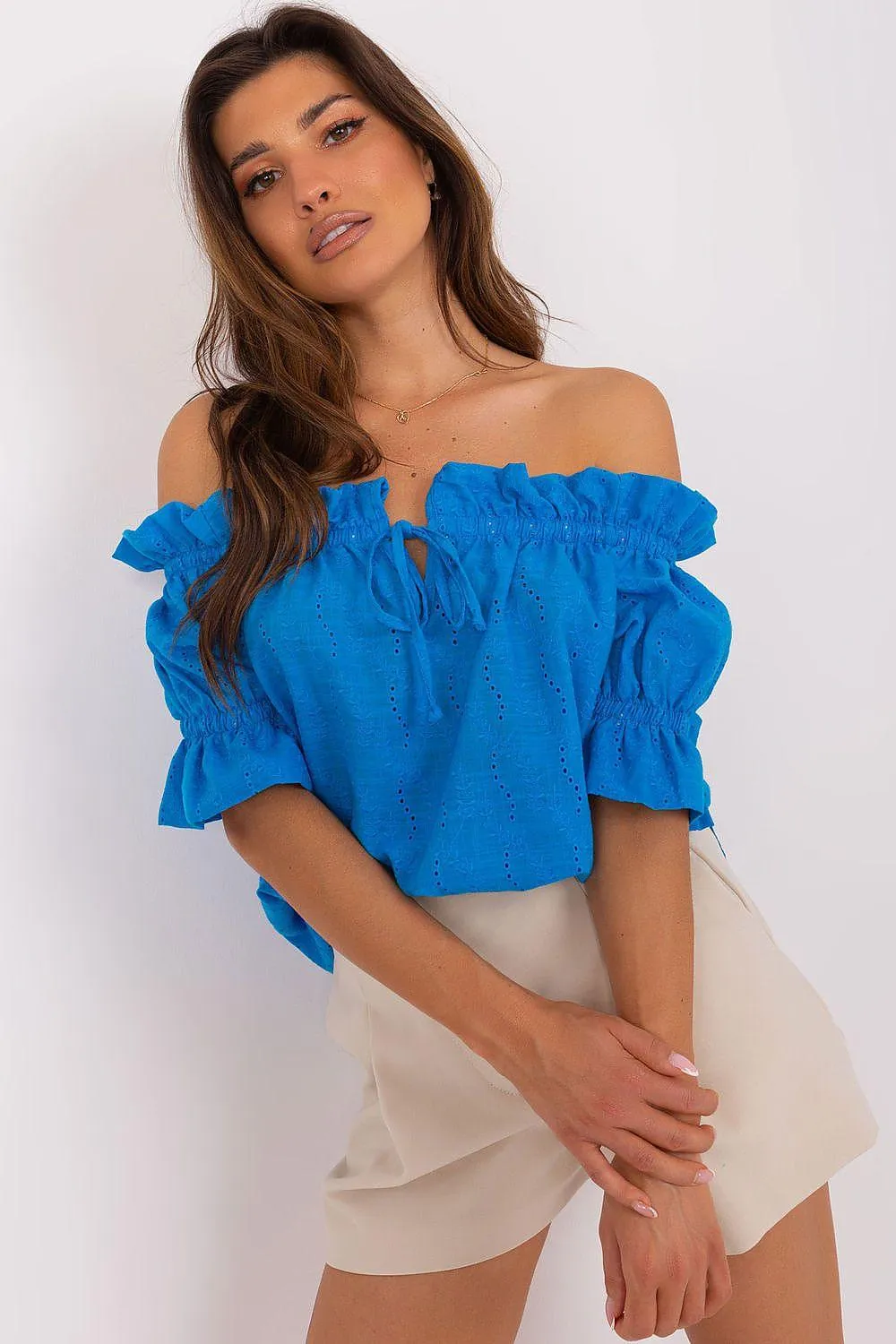 Chic Spanish Lace Cotton Top