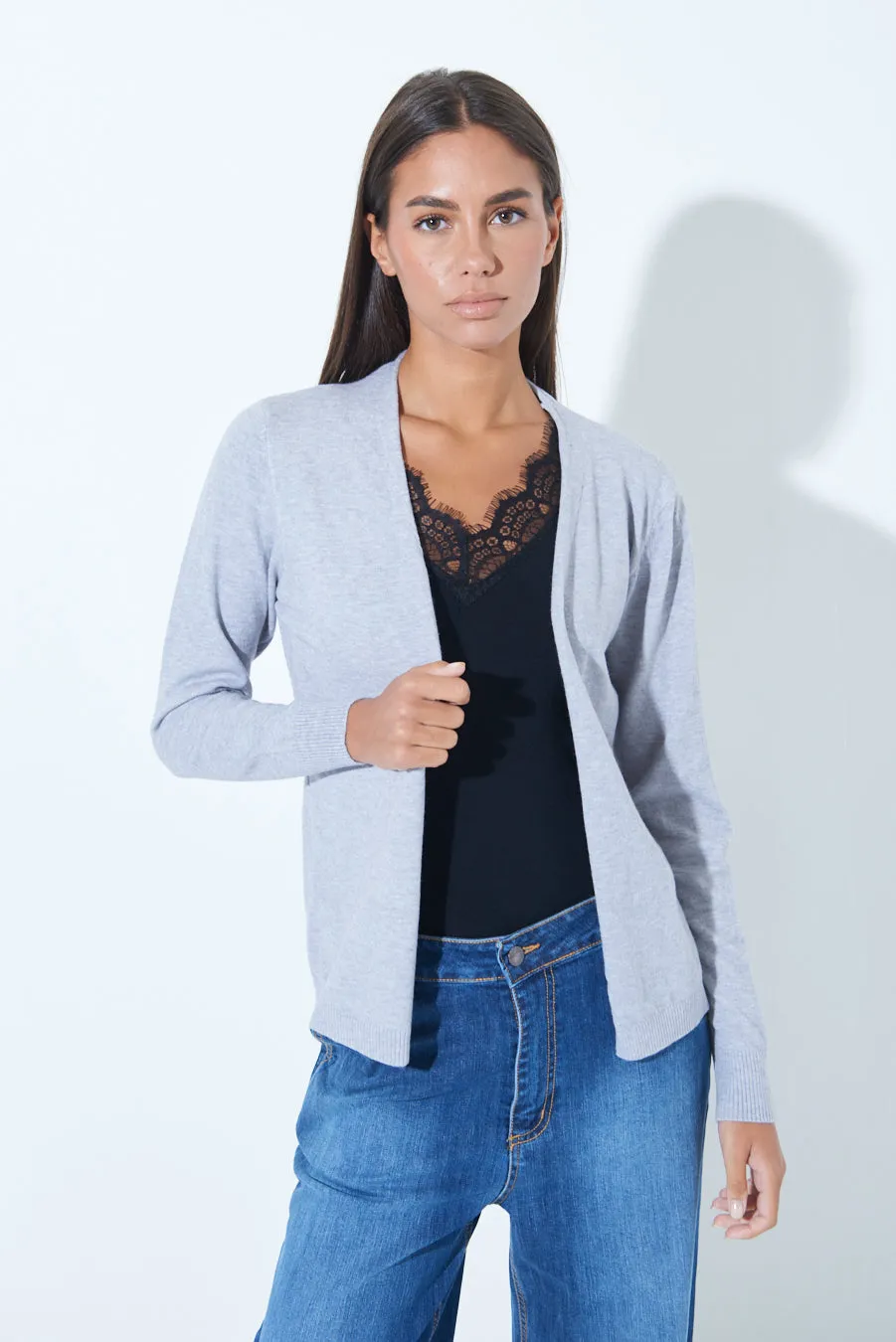 Classic open-front cardigan wholesale