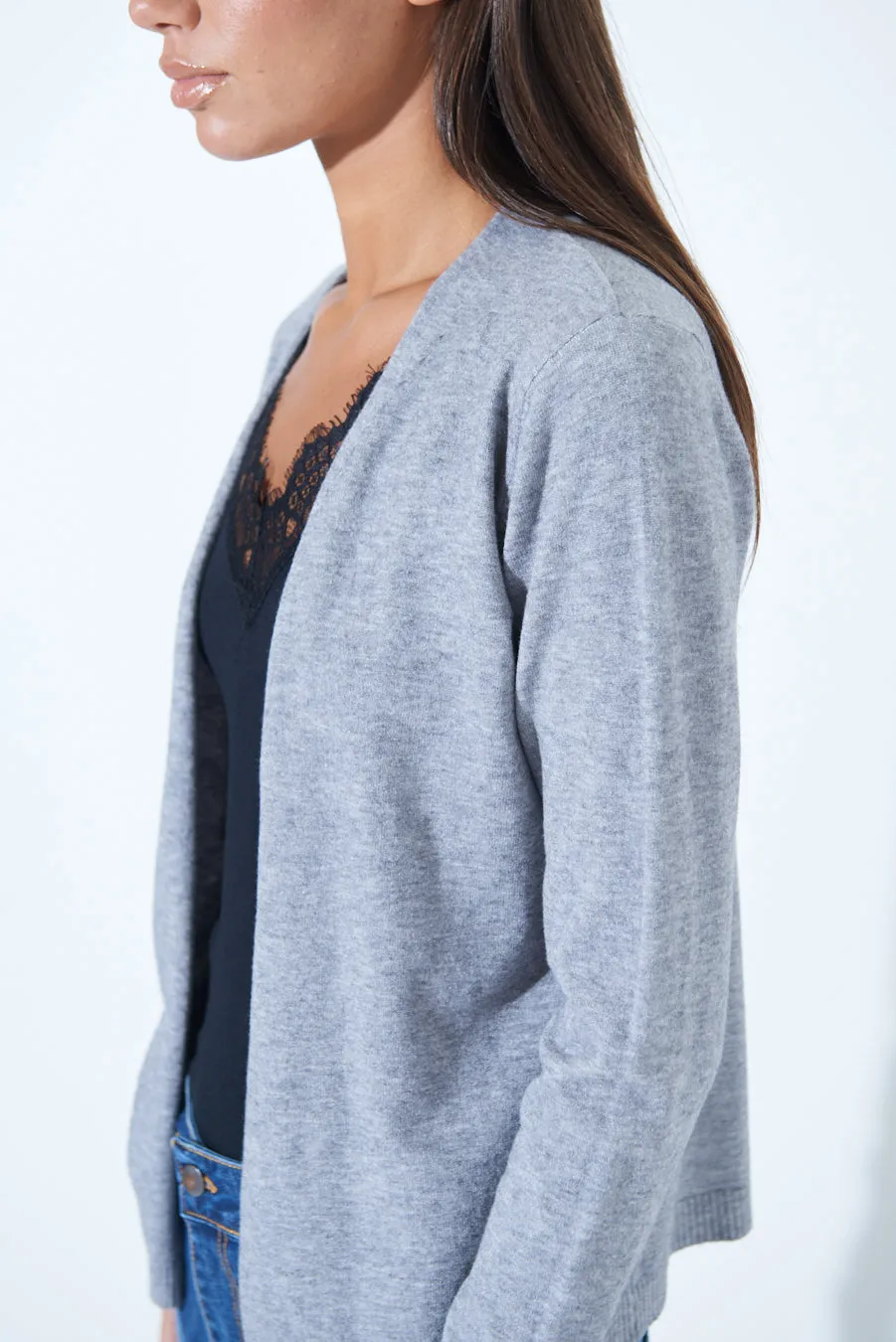 Classic open-front cardigan wholesale