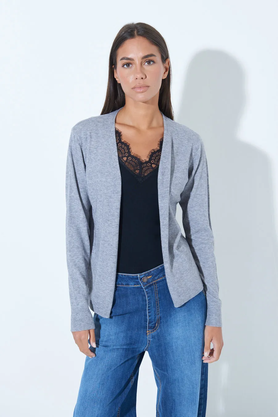 Classic open-front cardigan wholesale