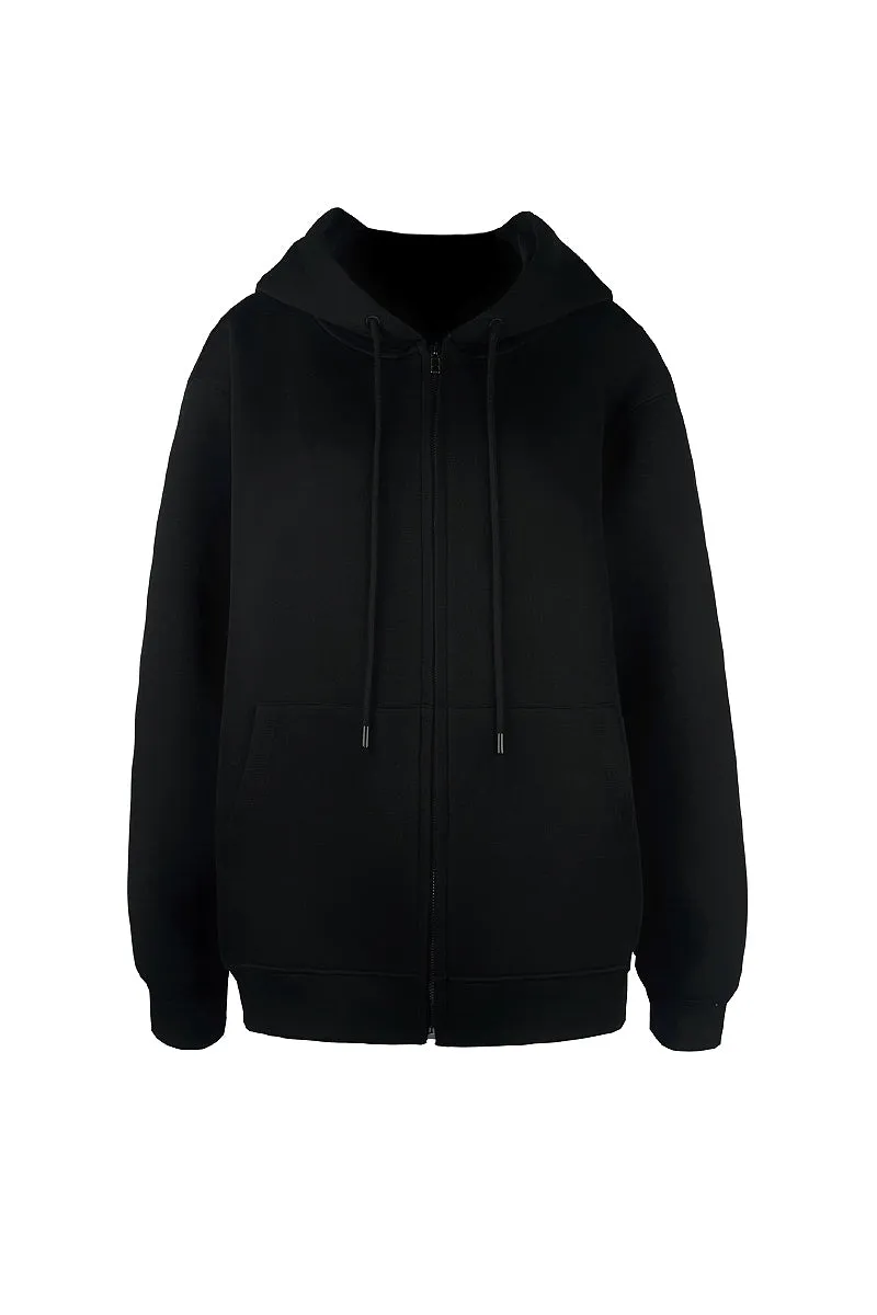 Classic Oversized Fit Zip-Up Hoodie