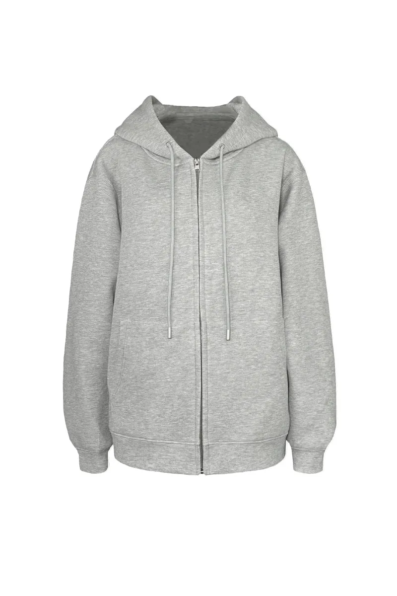 Classic Oversized Fit Zip-Up Hoodie