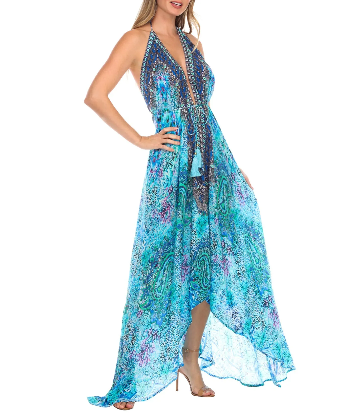 Cleopatra Halter Maxi Dress