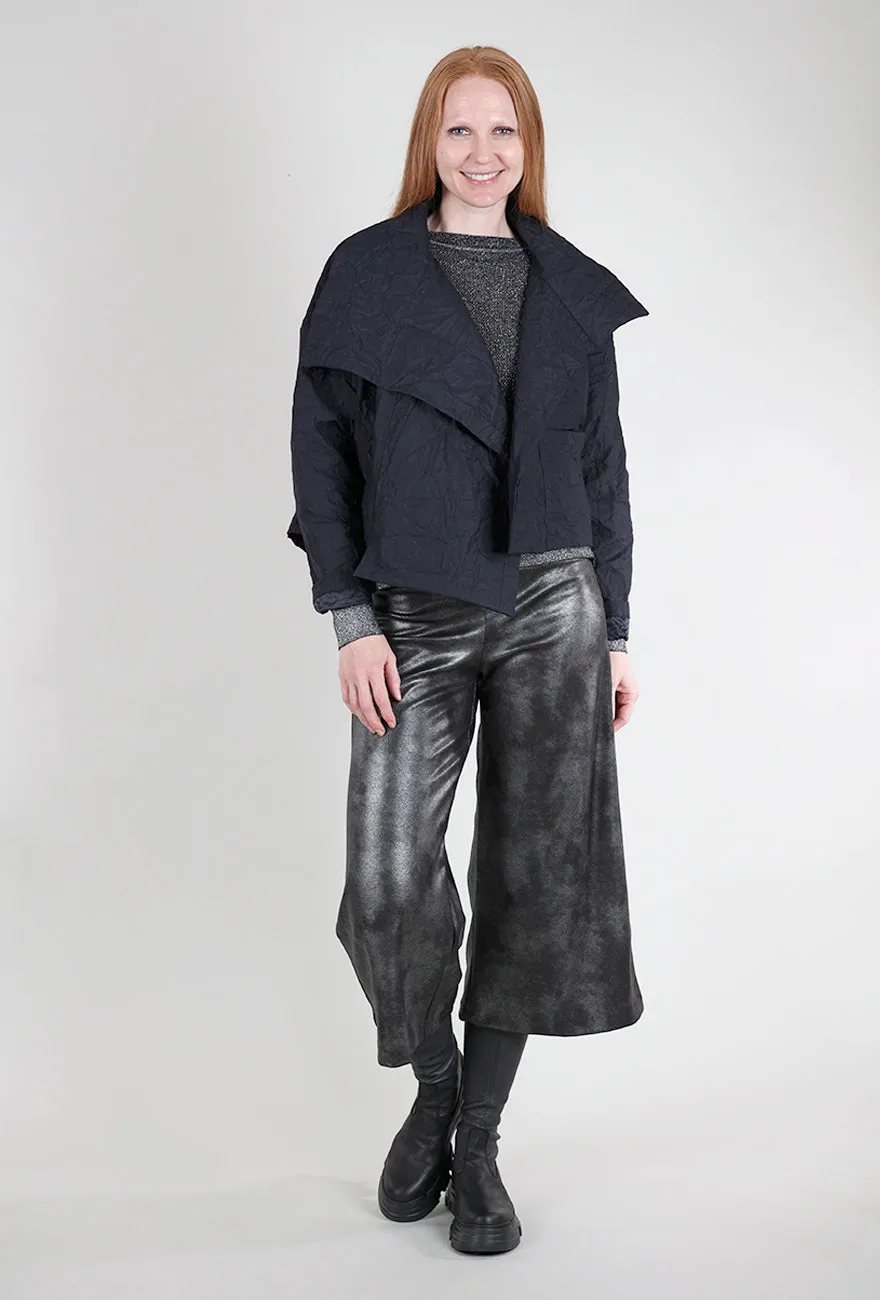 Cropped Asymmetric Jacket, Midnight