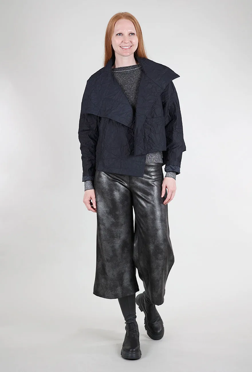 Cropped Asymmetric Jacket, Midnight