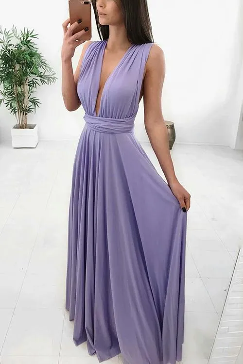 Cross Backless Sleeveless Maxi Dress