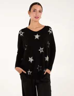 Diamante Pearl Star Jumper