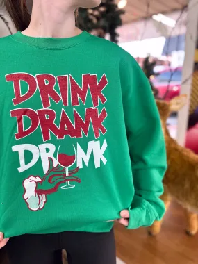 Drink Drank Drunk Christmas Sweatshirt