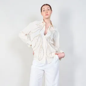 Embellished button-down shirt with elegant details wholesale