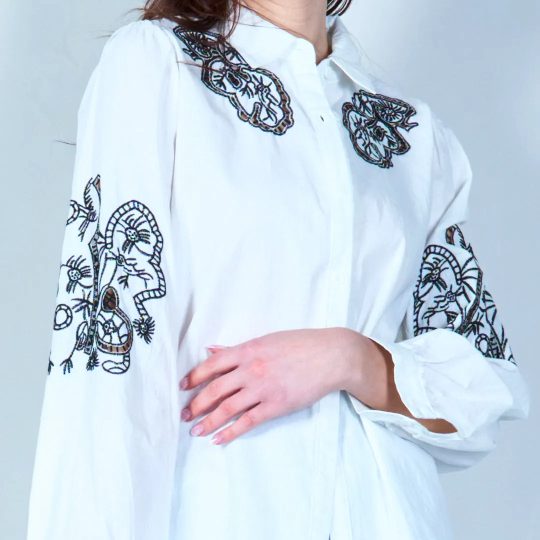 Embroidered butterfly blouse wholesale